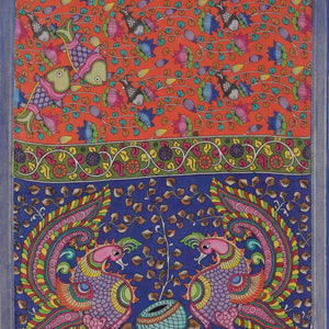 Kalamkari Hand-Painted Silk Saree
