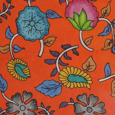 Kalamkari Hand-Painted Silk Saree