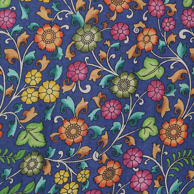 Kalamkari Hand-Painted Silk Saree