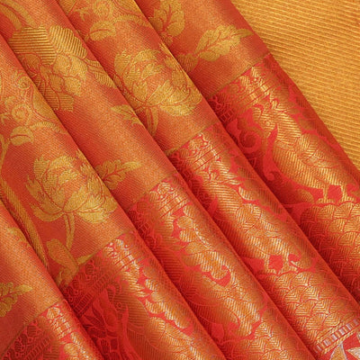Kanchipattu An Ethereal Gold-Orange Saree