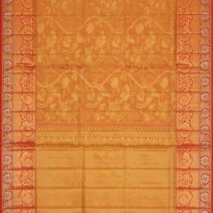 Kanchipattu An Ethereal Gold-Orange Saree