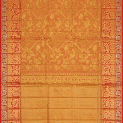 Kanchipattu An Ethereal Gold-Orange Saree