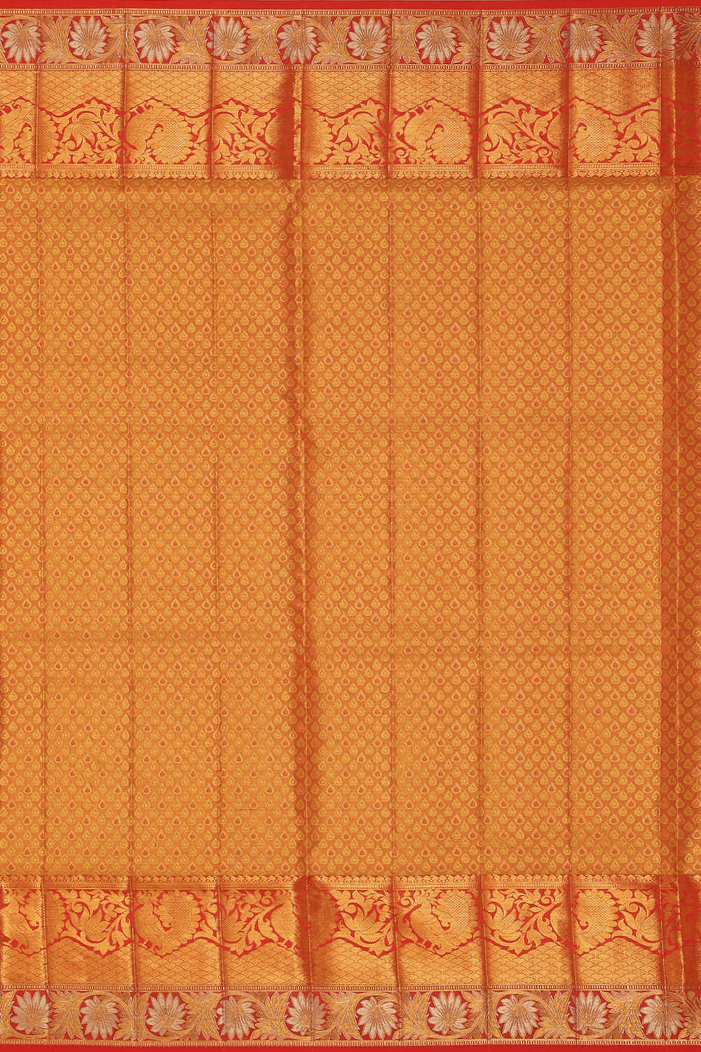 Kanchipattu An Ethereal Gold-Orange Saree