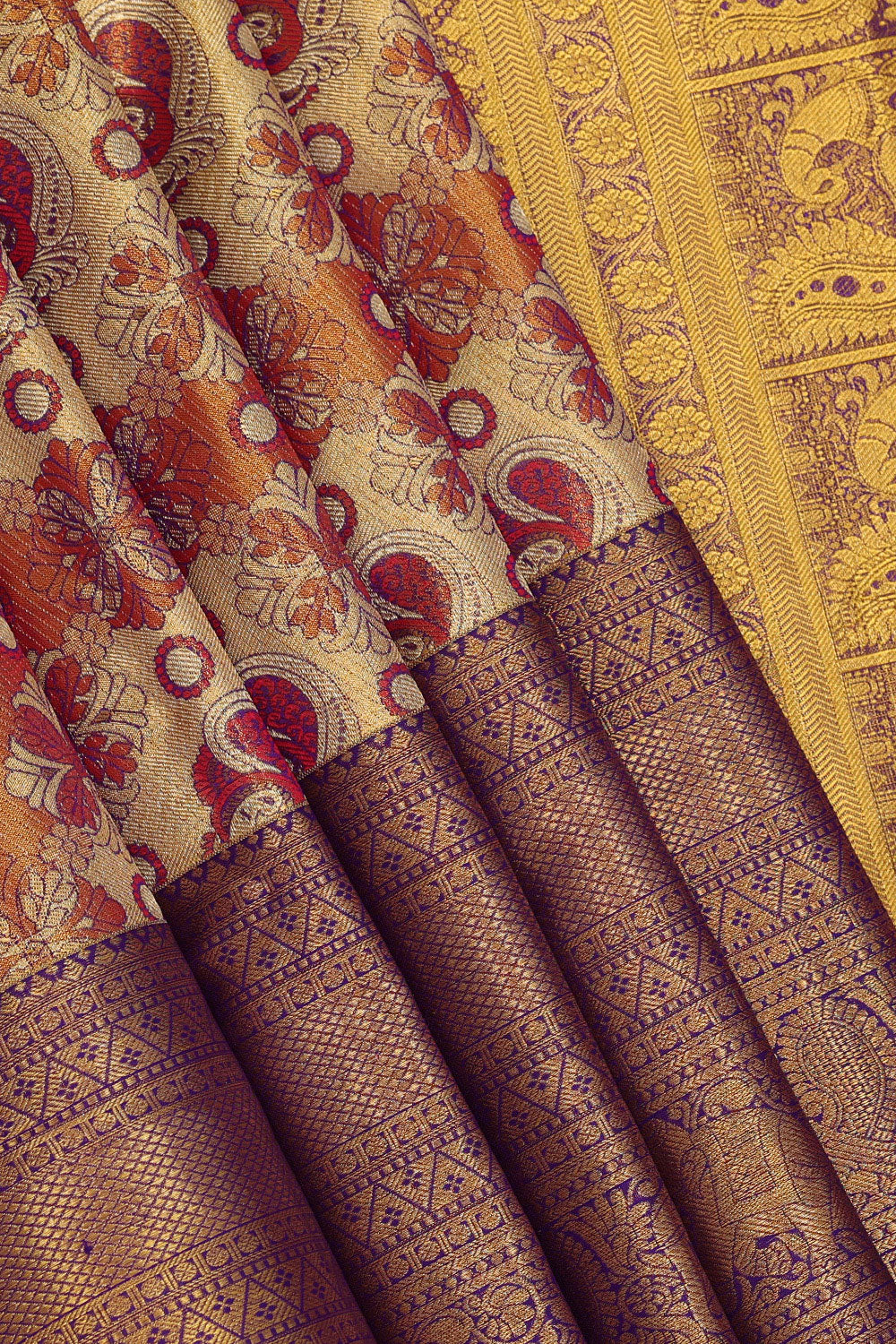 Kanchipattu An Ethereal Silver-Purple Saree