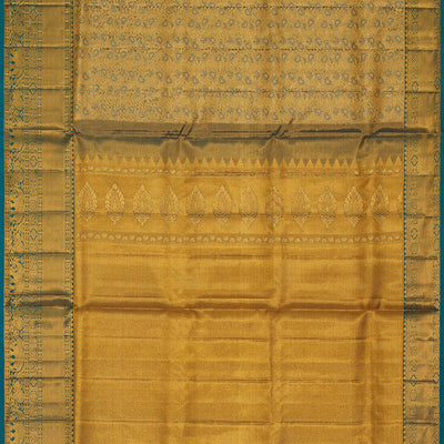Kanchipattu An Ethereal Gold-Blue Saree