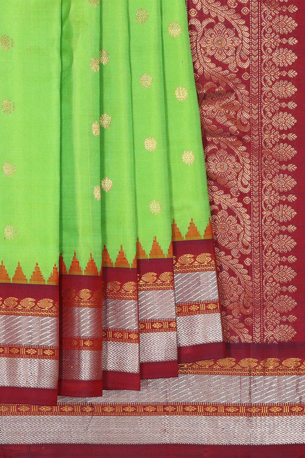 Gadwal Silk Green Saree