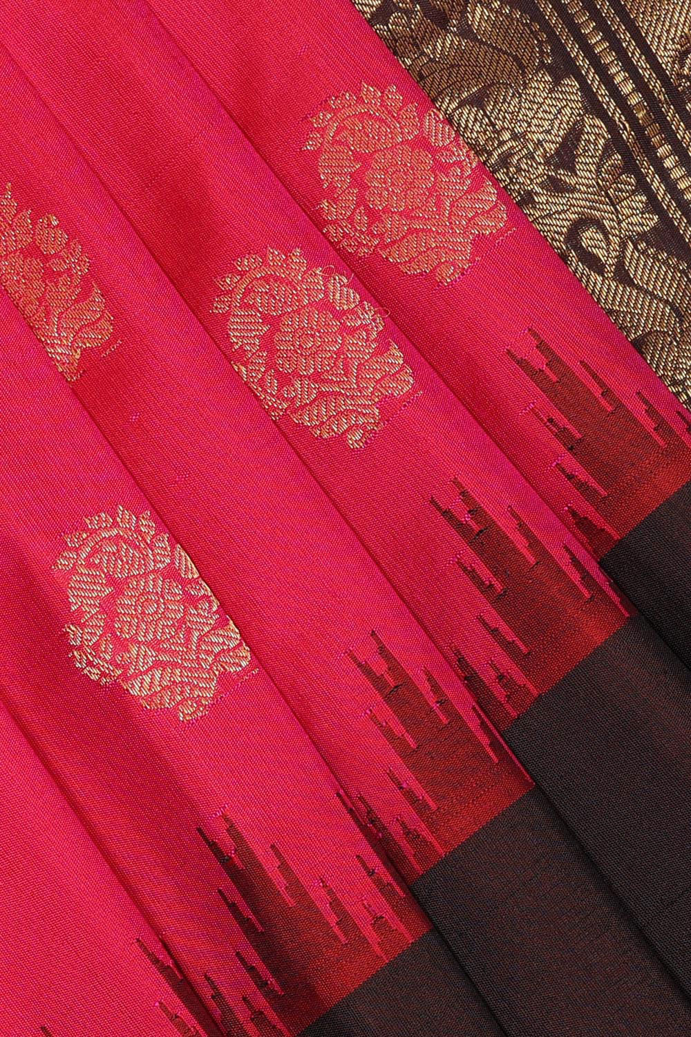Gadwal Silk Pink Saree