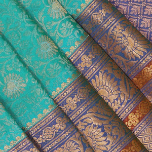 Gadwal Silk Sea-Green Saree