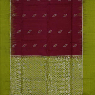 Gorgeous Soft-Silk Caramel-Maroon Saree