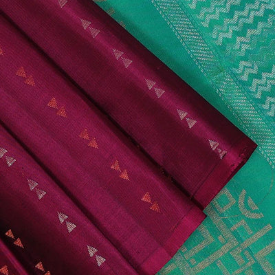 Gorgeous Soft-Silk Deep-Wine Violet Saree