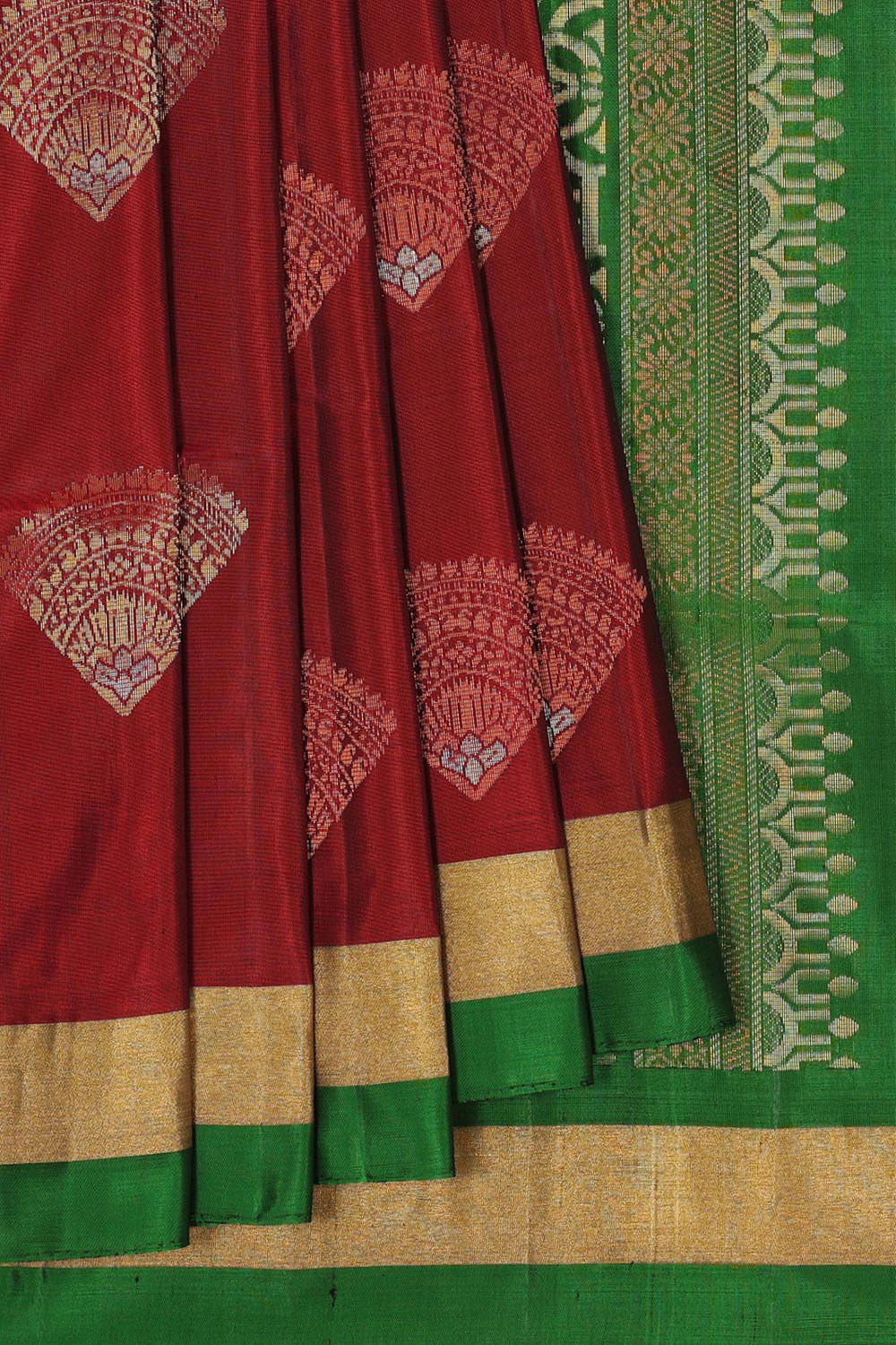 Gorgeous Caramel-Maroon Saree