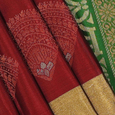 Gorgeous Caramel-Maroon Saree