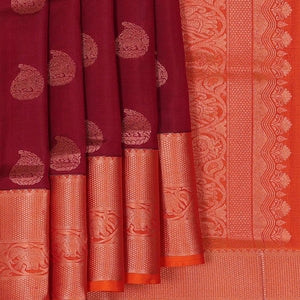 Gorgeous Caramel-Maroon Saree