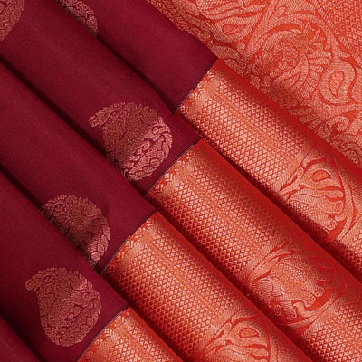 Gorgeous Caramel-Maroon Saree
