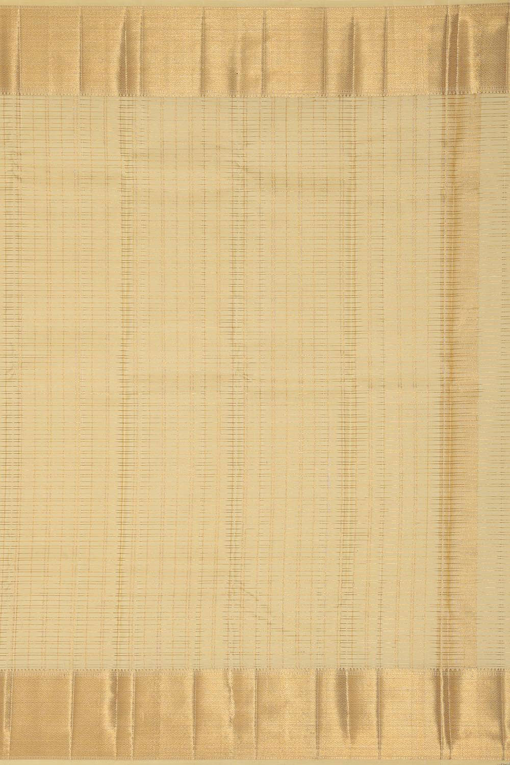 Kanchi Silk Light Beige Traditional Dhoti With Kanduva (8 X 4)