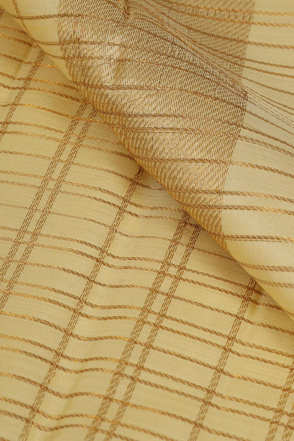 Kanchi Silk Light Beige Traditional Dhoti With Kanduva (8 X 4)