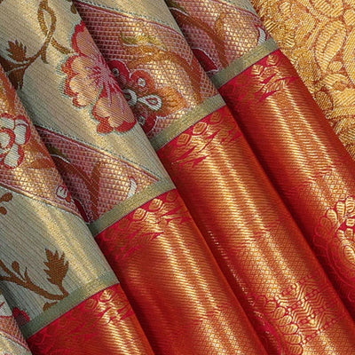 Kanchipattu An Ethereal Gold/Blue Saree