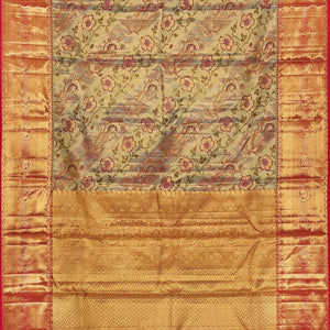 Kanchipattu An Ethereal Gold/Blue Saree