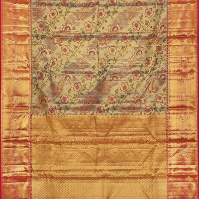 Kanchipattu An Ethereal Gold/Blue Saree