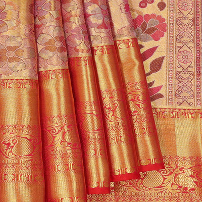 Kanchipattu An Ethereal Gold/Pink Saree