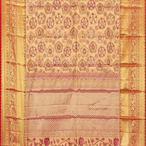 Kanchipattu An Ethereal Gold/Pink Saree