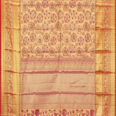 Kanchipattu An Ethereal Gold/Pink Saree