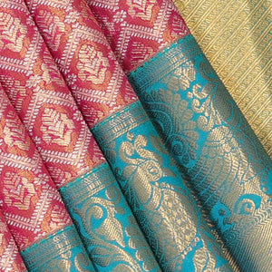 Kanchipattu An Ethereal Gold/Pink Saree