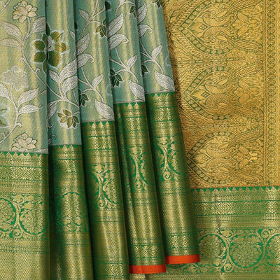 Kanchipattu An Ethereal Green Saree