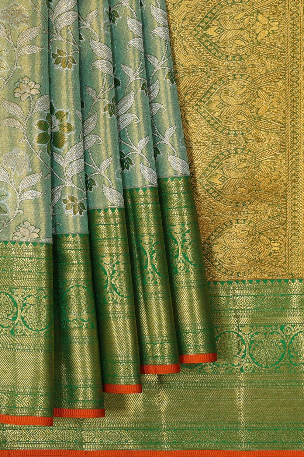 Kanchipattu An Ethereal Green Saree