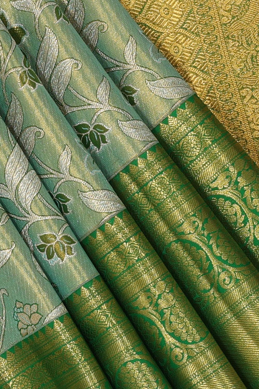 Kanchipattu An Ethereal Green Saree