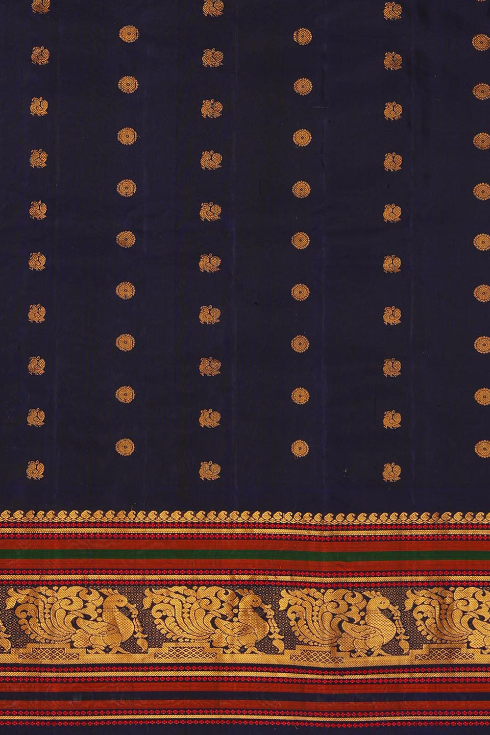 Gadwal-Silk Peach Saree