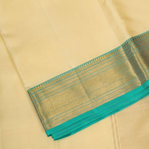 Kanchi Silk Light Beige Traditional Dhoti With Kanduva (8 X 4)