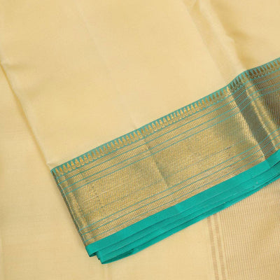 Kanchi Silk Light Beige Traditional Dhoti With Kanduva (8 X 4)