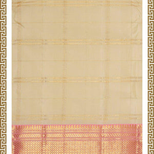 Kanchi Silk Ivory Cream Traditional Dhoti With Kanduva (8 X 4)