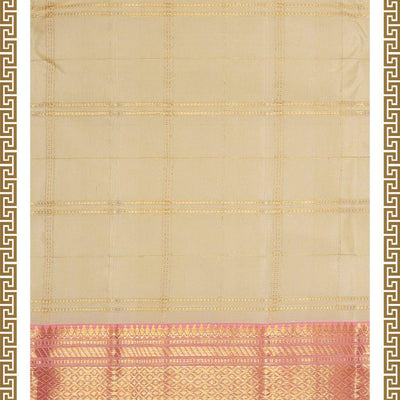 Kanchi Silk Ivory Cream Traditional Dhoti With Kanduva (8 X 4)