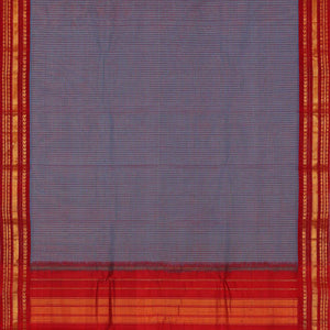 Gadwal Cotton Light Blue Violet Saree