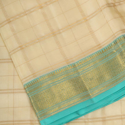 Kanchi Silk Cream Traditional Dhoti With Kanduva (8 X 4)
