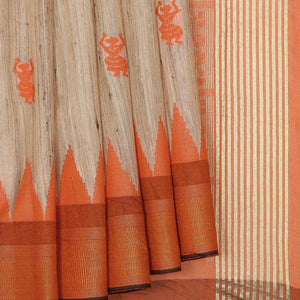 Dupion Silk Beige Saree