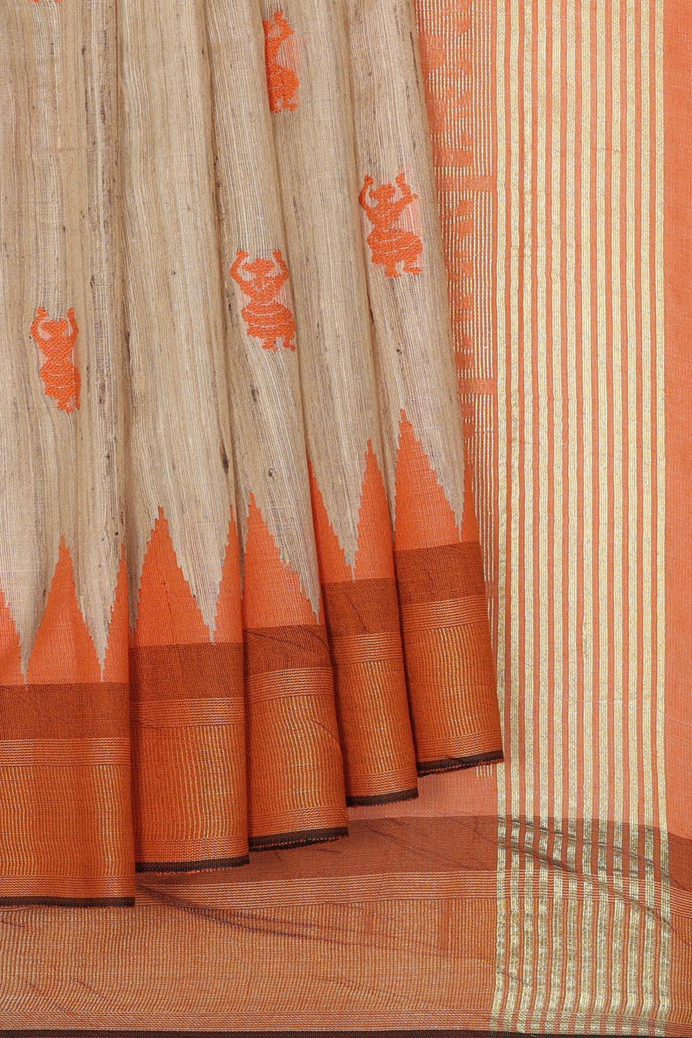 Dupion Silk Beige Saree