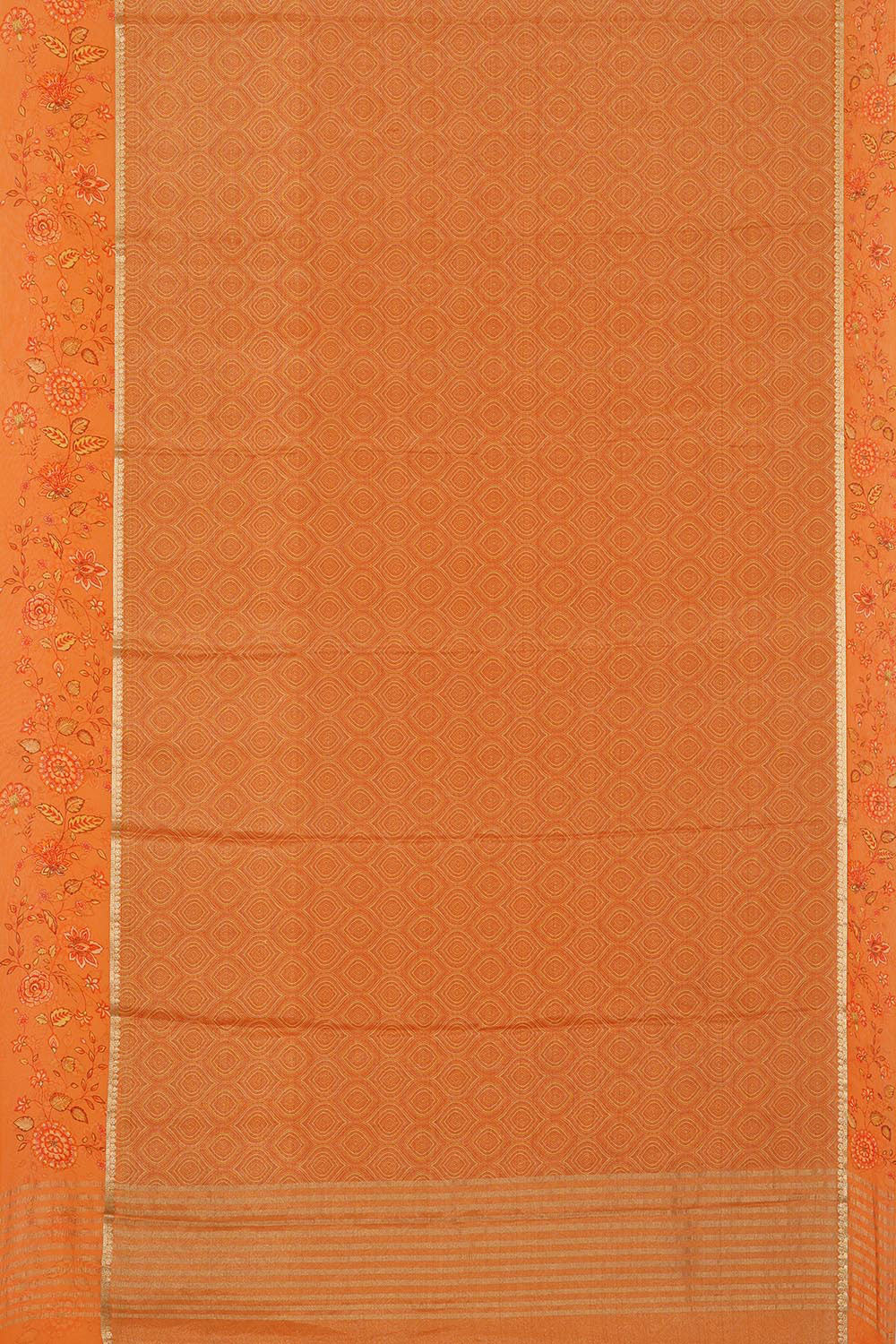 Crepe Orange Saree