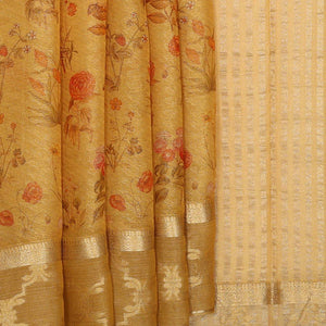 Georgette Mustard Saree