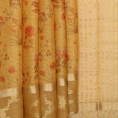Georgette Mustard Saree