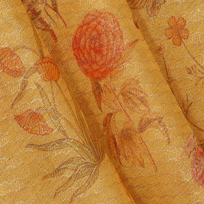 Georgette Mustard Saree