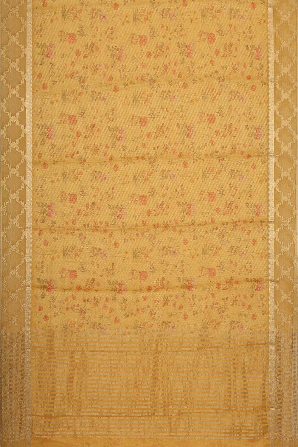 Georgette Mustard Saree