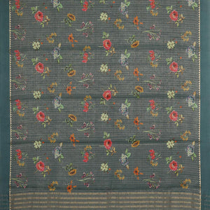 Georgette Grey Saree