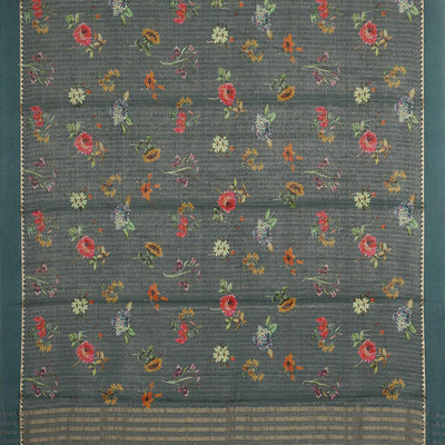 Georgette Grey Saree