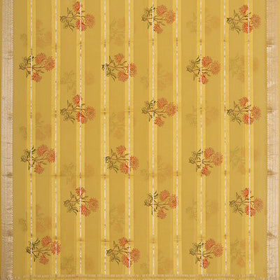Crepe Silk Yellow Saree
