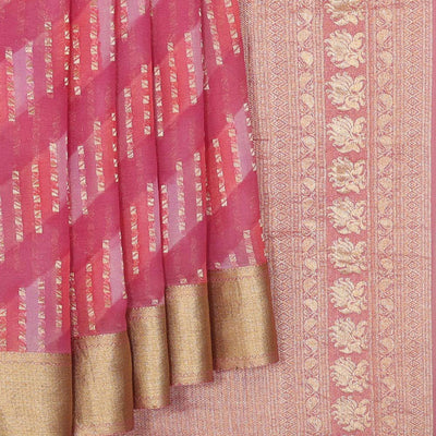 Georgette Pink Saree