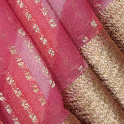 Georgette Pink Saree