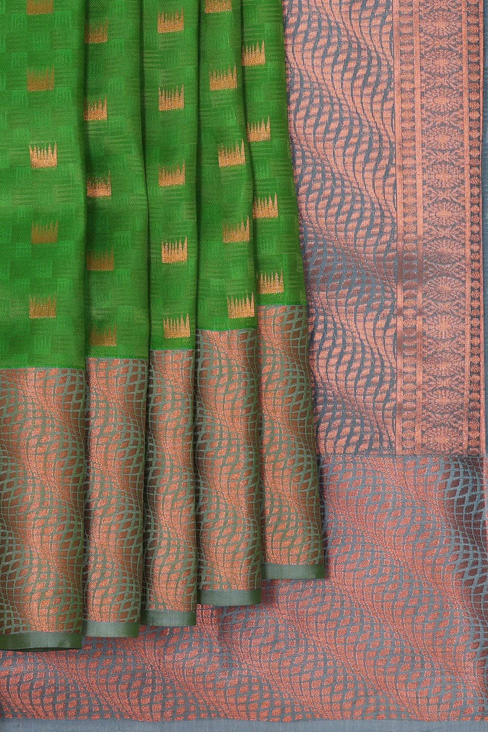 Green Woven South Silk Saree